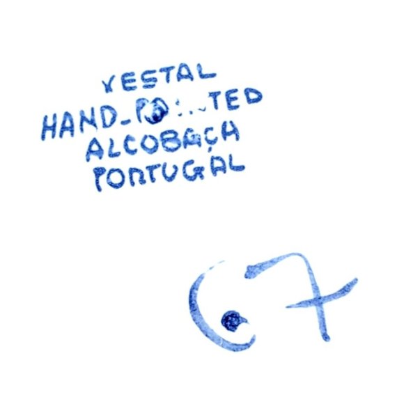 Vestal Alcobaca Portugal Serving Platter Ceramic Hand Painted Reticulated Fruit - Picture 3 of 3